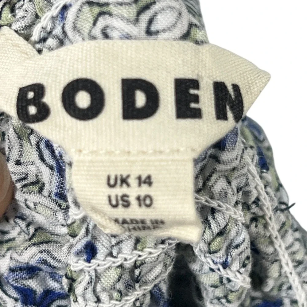 Boden Blue Green Babydoll Tank Top 10 Cottagecore Preppy Y2K Beach Vacation Cute